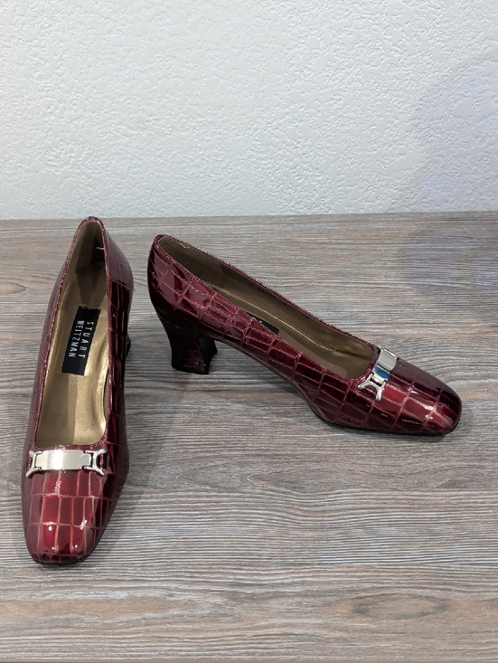 Stuart Weitzman Shoes - New Stuart Weitzman Patent Leather Oxblood Red Croc Embossed Pumps Shoes 9.5